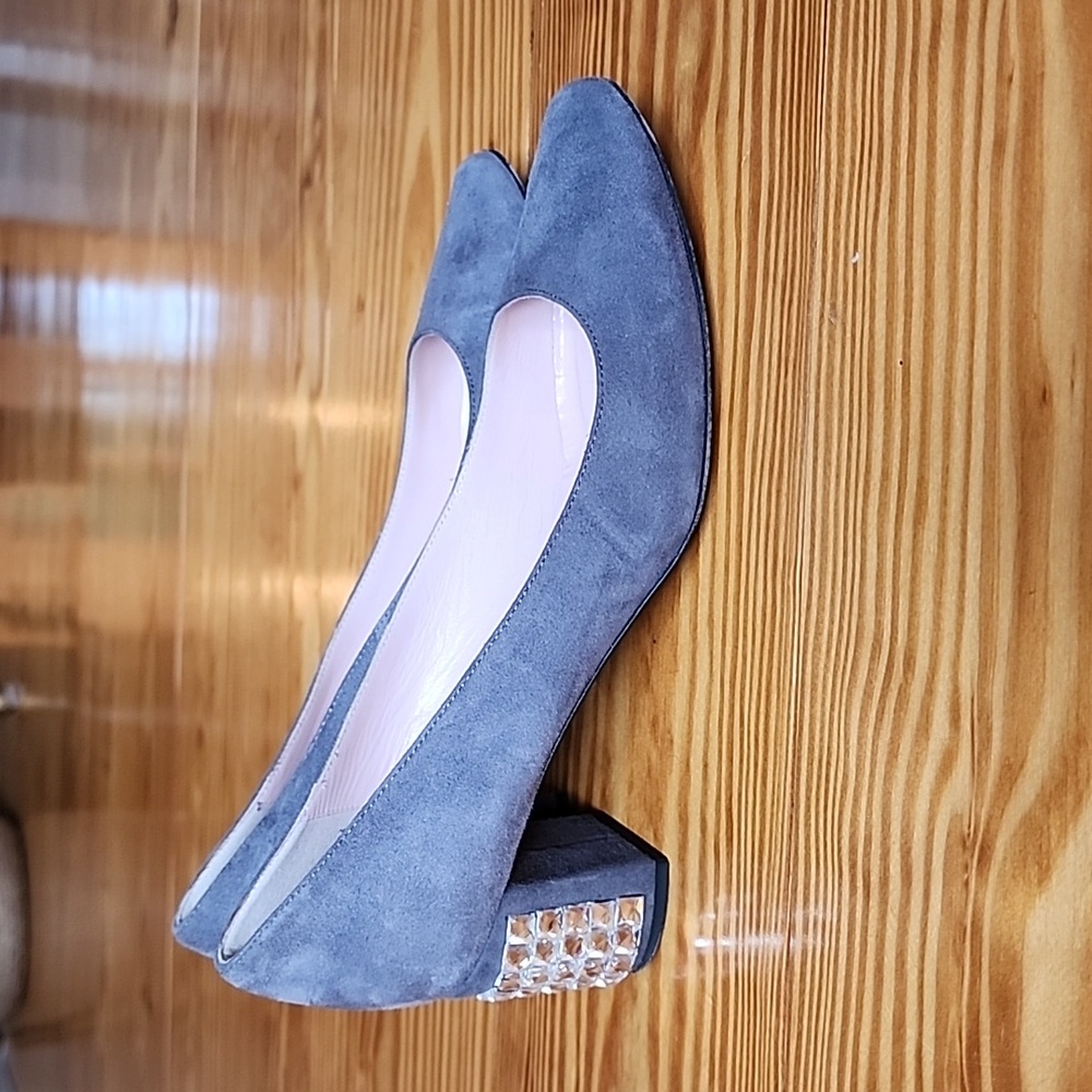 Kate Spade Gray and Silver Crystal Sparkle Heels - Size 8 M